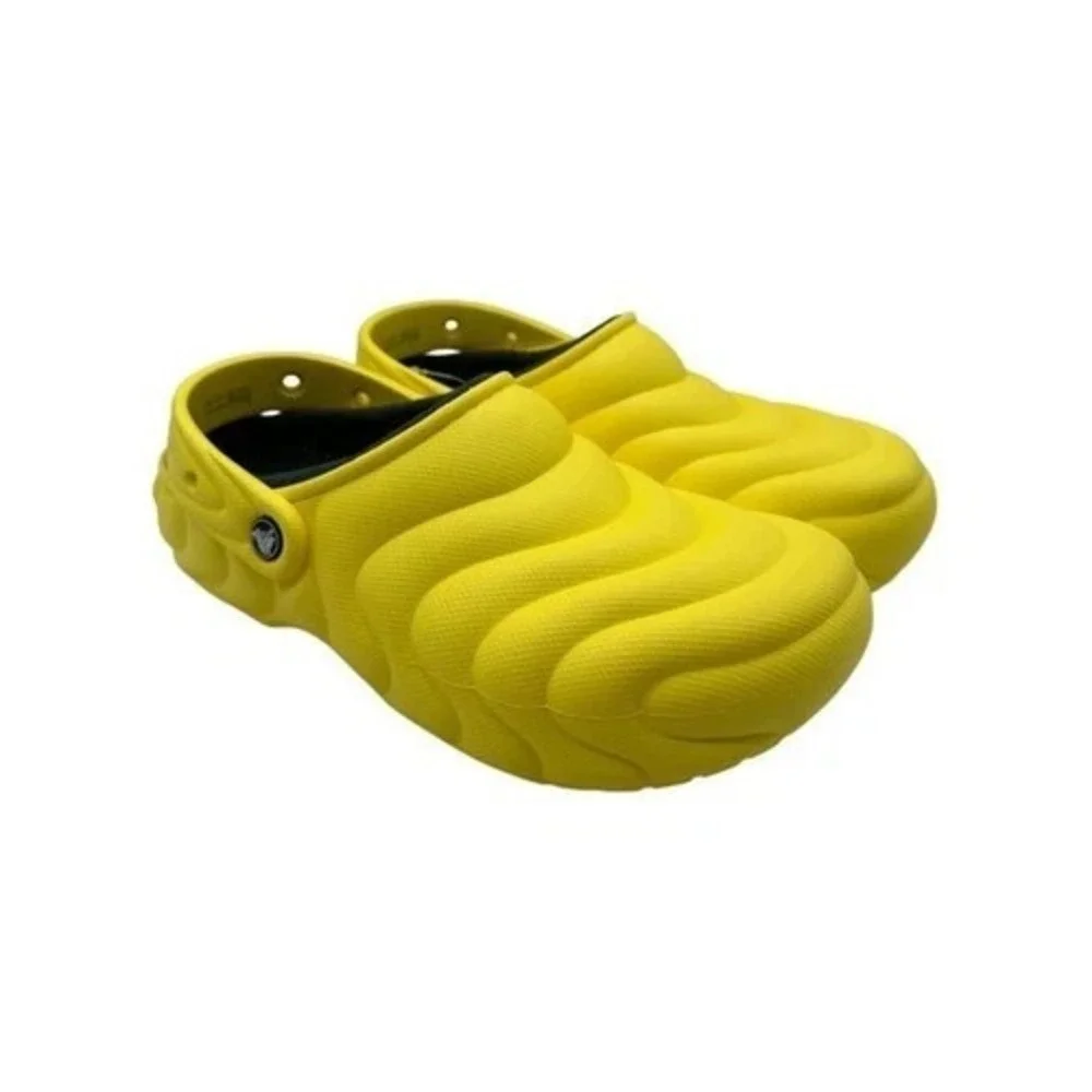 Crocs Classic Lined Overpuff Clogs Cyber‎ Yellow 210059-77J Sz 10M 12W